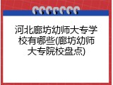 河北廊坊幼师大专学校有哪些(廊坊幼师大专院校盘点)