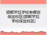邯郸烹饪学校有哪些保定校区(邯郸烹饪学校保定校区)
