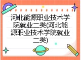 河北能源职业技术学院就业二类(河北能源职业技术学院就业二类)