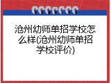 沧州幼师单招学校怎么样(沧州幼师单招学校评价)