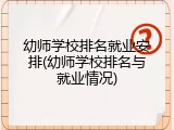 幼师学校排名就业安排(幼师学校排名与就业情况)