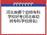 河北省哪个幼师专科学校好考(河北省幼师专科学校排名)