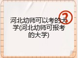 河北幼师可以考的大学(河北幼师可报考的大学)