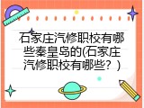石家庄汽修职校有哪些秦皇岛的(石家庄汽修职校有哪些？)