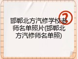 邯郸北方汽修学校老师名单照片(邯郸北方汽修师名单照)
