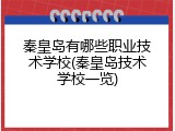 秦皇岛有哪些职业技术学校(秦皇岛技术学校一览)