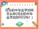 河北初中毕业学幼师怎么样(河北初中毕业学幼师可行吗？)