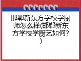 邯郸新东方学校学厨师怎么样(邯郸新东方学校学厨艺如何？)