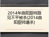 2014年曲阳厨师路见不平被杀(2014曲阳厨师遭杀)