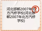 河北邯郸2007年北方汽修学校(河北邯郸2007年北方汽修学校)