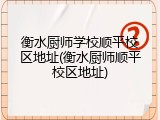衡水厨师学校顺平校区地址(衡水厨师顺平校区地址)