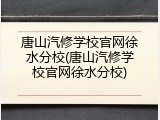 唐山汽修学校官网徐水分校(唐山汽修学校官网徐水分校)