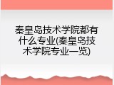 秦皇岛技术学院都有什么专业(秦皇岛技术学院专业一览)
