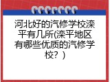 河北好的汽修学校滦平有几所(滦平地区有哪些优质的汽修学校?)