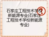 石家庄工程技术学校新能源专业(石家庄工程技术学校新能源专业)