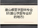 唐山哪里学厨师专业好(唐山学厨专业好的地方)