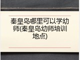 秦皇岛哪里可以学幼师(秦皇岛幼师培训地点)