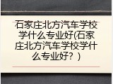 石家庄北方汽车学校学什么专业好(石家庄北方汽车学校学什么专业好?)