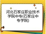 河北石家庄职业技术学院中专(石家庄中专学院)