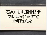 石家庄幼师职业技术学院鹿泉(石家庄幼师职院鹿泉)