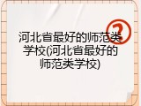河北省最好的师范类学校(河北省最好的师范类学校)