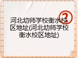 河北幼师学校衡水校区地址(河北幼师学校衡水校区地址)