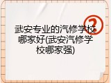 武安专业的汽修学校哪家好(武安汽修学校哪家强)