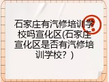 石家庄有汽修培训学校吗宣化区(石家庄宣化区是否有汽修培训学校？)