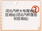 河北汽修大专莲池校区地址(河北汽修莲池校区地址)