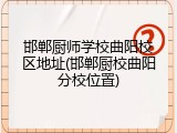 邯郸厨师学校曲阳校区地址(邯郸厨校曲阳分校位置)