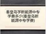 秦皇岛学新能源中专学费多少(秦皇岛新能源中专学费)