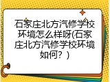 石家庄北方汽修学校环境怎么样呀(石家庄北方汽修学校环境如何?)