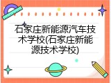 石家庄新能源汽车技术学校(石家庄新能源技术学校)