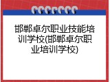 邯郸卓尔职业技能培训学校(邯郸卓尔职业培训学校)