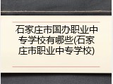 石家庄市国办职业中专学校有哪些(石家庄市职业中专学校)