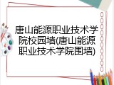 唐山能源职业技术学院校园墙(唐山能源职业技术学院围墙)
