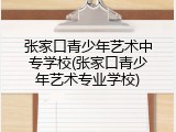 张家口青少年艺术中专学校(张家口青少年艺术专业学校)