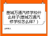 藁城万通汽修学校什么样子(藁城万通汽修学校怎么样?)