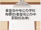 秦皇岛中专公办学校有哪些(秦皇岛公办中职院校名单)
