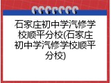 石家庄初中学汽修学校顺平分校(石家庄初中学汽修学校顺平分校)