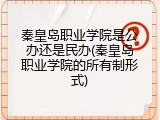 秦皇岛职业学院是公办还是民办(秦皇岛职业学院的所有制形式)