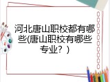 河北唐山职校都有哪些(唐山职校有哪些专业？)