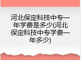 河北保定科技中专一年学费是多少(河北保定科技中专学费一年多少)