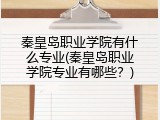 秦皇岛职业学院有什么专业(秦皇岛职业学院专业有哪些?)