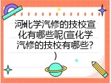 河北学汽修的技校宣化有哪些呢(宣化学汽修的技校有哪些？)