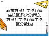 新东方烹饪学校石家庄校区多少分(新东方烹饪学校石家庄校区分数线)