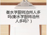 衡水学厨师沧州人多吗(衡水学厨师沧州人多吗?)