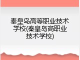 秦皇岛高等职业技术学校(秦皇岛高职业技术学校)