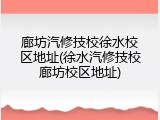 廊坊汽修技校徐水校区地址(徐水汽修技校廊坊校区地址)