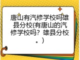 唐山有汽修学校吗雄县分校(有唐山的汽修学校吗?雄县分校。)